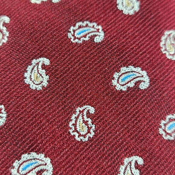 Vintage Smith & Logsdon Men’s Necktie Maroon Paisley 57"x3 - Picture 2 of 3